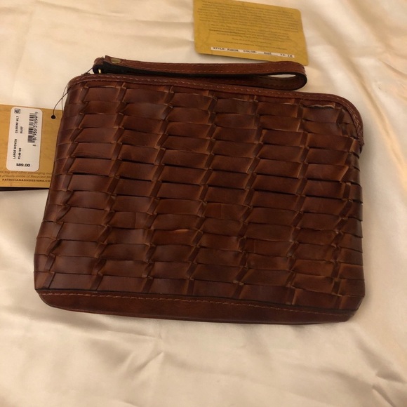 Patricia Nash Cassini Large Woven Leather Wristlet Color Rust NWT & Card - Picture 4 of 12